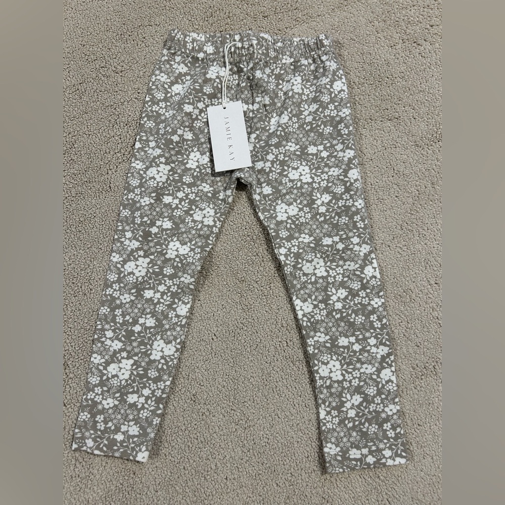 Jamie Kay White Floral Kids Leggings